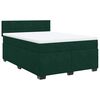 vidaXL Sommier &agrave; lattes de lit et matelas Vert fonc&eacute; 140x190cm Velours