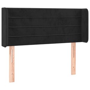 vidaXL T&ecirc;te de lit avec oreilles Noir 83x16x78/88 cm Velours