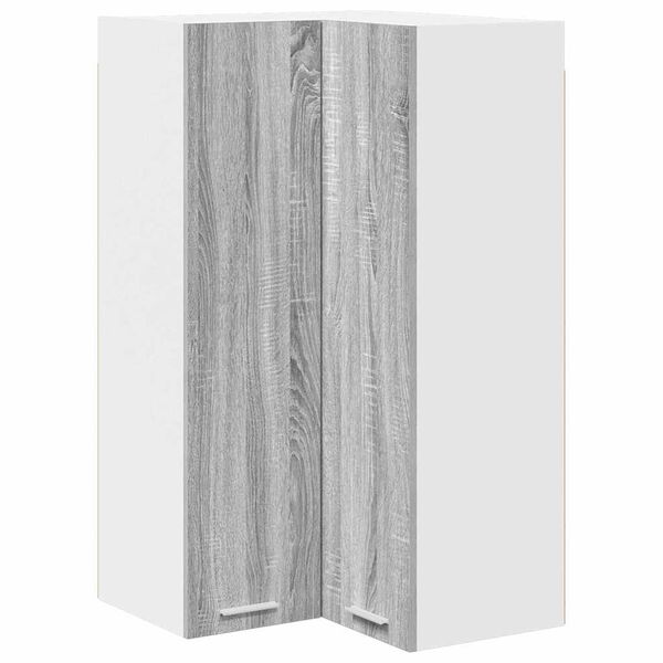 vidaXL Armoire suspendue Gris Sonoma et Blanc 57 x 57 x 100 cm