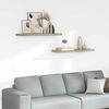 vidaXL &Eacute;tag&egrave;res murales flottantes 2 pcs ch&ecirc;ne 90x23,5x3,8 cm MDF