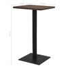 vidaXL Table de bistro Cendre foncé 70x70x107 cm