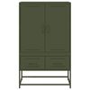 vidaXL Buffet haut vert olive 68x39 x111,5 cm acier