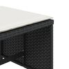 vidaXL Tabourets de jardin et coussins lot de 4 noir 41x41x36 cm rotin