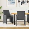vidaXL Chaises de Salle &agrave; Manger avec Roues 2 pcs Gris fonc&eacute;