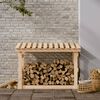 vidaXL Support pour bois de chauffage 108x64,5x77 cm Bois de pin