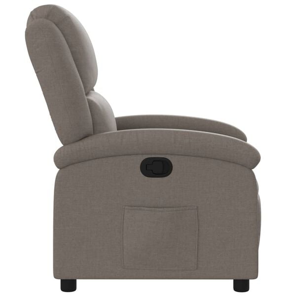 vidaXL Fauteuil inclinable Taupe Tissu