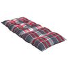 vidaXL Coussins de chaise &agrave; dossier haut lot de 2 motif carreaux rouge