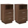 vidaXL Tables de chevet 2 pcs avec 2 tiroirs chêne marron 36x36x68 cm