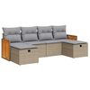 vidaXL Salon de jardin avec coussins 6 pcs beige r&eacute;sine tress&eacute;e
