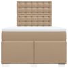 vidaXL Sommier &agrave; lattes de lit matelas cappuccino 120x190cm similicuir