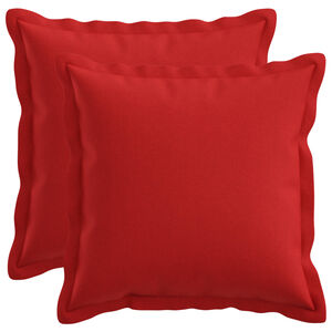 vidaXL Housse de coussin 2 pcs HOUTEN Rouge 30 x 30 cm Lin synth&eacute;tique