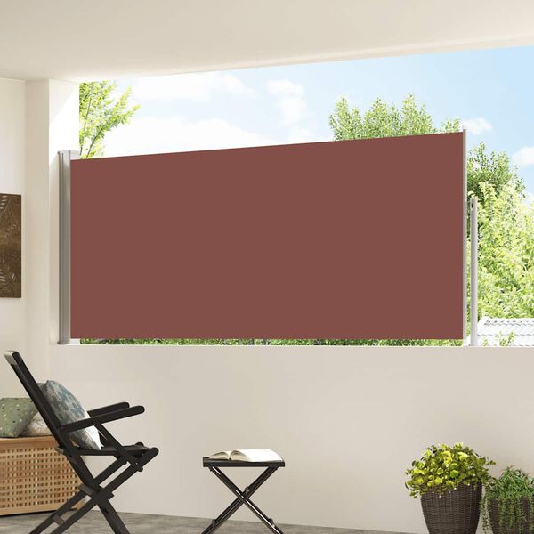 vidaXL Auvent lat&eacute;ral r&eacute;tractable 120 x 300 cm Marron