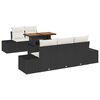 vidaXL Ensemble de canap&eacute; de jardin 6 pc Noir 100 x 55 x 73 cm