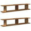 vidaXL &Eacute;tag&egrave;res murales 2 pcs vieux bois 105x18x20cm bois d'ing&eacute;nierie