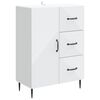 vidaXL Buffet Blanc 66 x 34,5 x 89,5 cm Bois d'ing&eacute;nierie