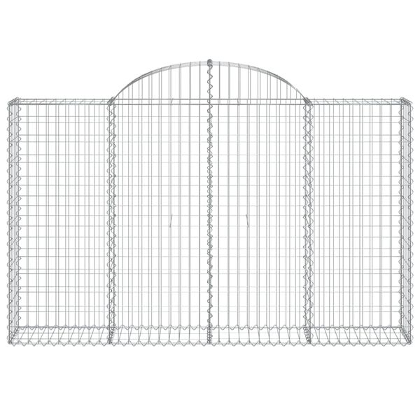 vidaXL Paniers à gabions arqués 11 pcs 200x30x120/140 cm Fer galvanisé