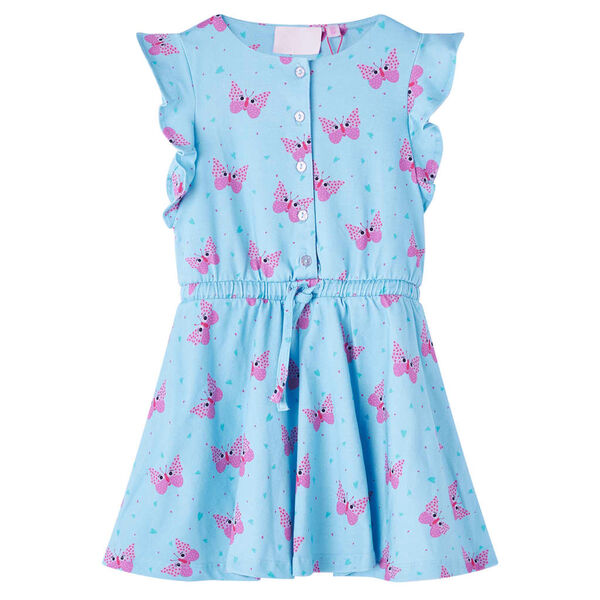 Robe pour enfants avec boutons sans manches bleu 140
