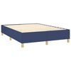 vidaXL Sommier &agrave; lattes de lit et matelas et LED Bleu 140x200 cm Tissu
