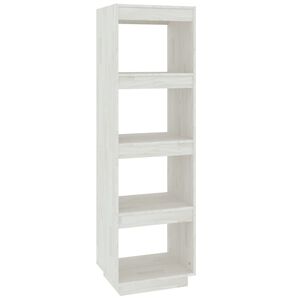 vidaXL Biblioth&egrave;que/S&eacute;parateur de pi&egrave;ce Blanc 40x35x135 cm Pin massif