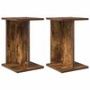 vidaXL Support de Plante 2 pcs Ch&ecirc;ne Fum&eacute; 25 x 25,5 x 40,5 cm