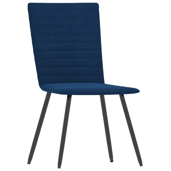 vidaXL Chaises &agrave; manger lot de 2 bleu velours