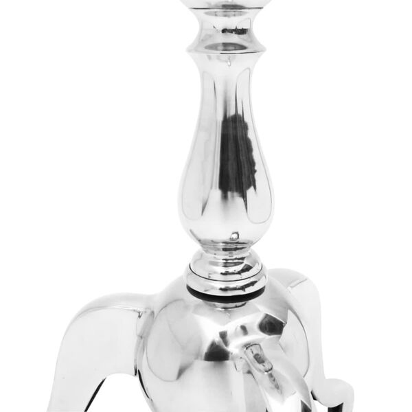 vidaXL Table auxiliaire carr&eacute;e Aluminium Argent&eacute;