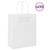 vidaXL Sacs en papier 250 pcs avec poign&eacute;es marron 18x8x22 cm