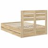 vidaXL Cadre de lit Ch&ecirc;ne Sonoma 120 x 190 cm Bois Ing&eacute;nierie