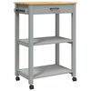 vidaXL Chariot de cuisine MONZA 60x40x88,5 cm gris bois massif de pin