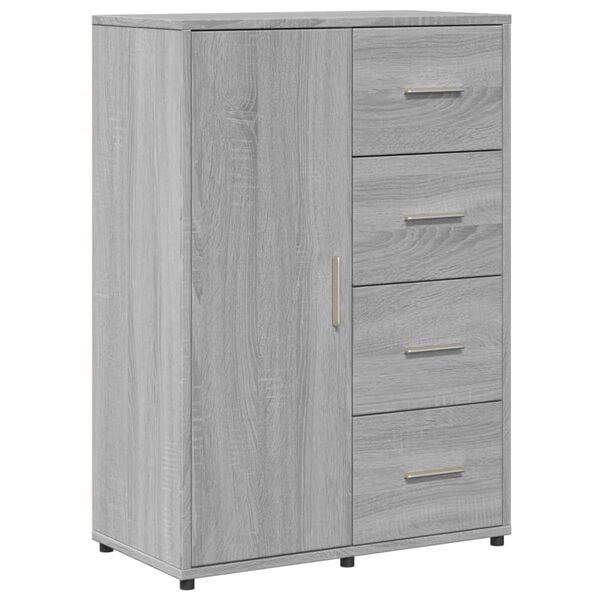 vidaXL Buffet sonoma gris 60x31x84 cm bois d'ing&eacute;nierie
