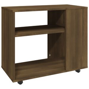 vidaXL Table d'appoint Ch&ecirc;ne marron 70x35x55 cm Bois d'ing&eacute;nierie