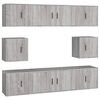 vidaXL Ensemble de meubles TV 8 pcs Sonoma gris Bois d'ing&eacute;nierie