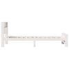 vidaXL Cadre de lit Blanc 90 x 200 cm Bois d'ing&eacute;nierie