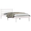 vidaXL Cadre de lit Blanc 215,5 x 95,5 x 69,5 cm Bois de Pin Massif