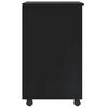 vidaXL Armoire roulante avec tiroirs MOSS noir bois de pin solide