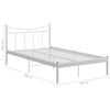 vidaXL Cadre de lit sans matelas blanc métal 120x200 cm