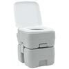 vidaXL Toilette de Camping Gris et blanc 41,5 x 36,5 x 42 cm