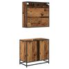 vidaXL Ensemble de mobilier de salle de bain 2 pcs Bois Ancien