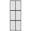 vidaXL Porte coulissante noir 90x205 cm verre tremp&eacute; aluminium