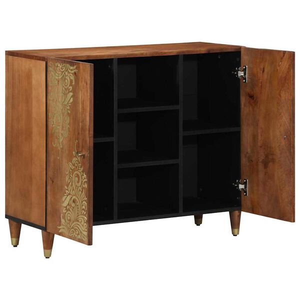 vidaXL Buffet avec porte Marron 90 x 33 x 75 cm Bois de mangue massif