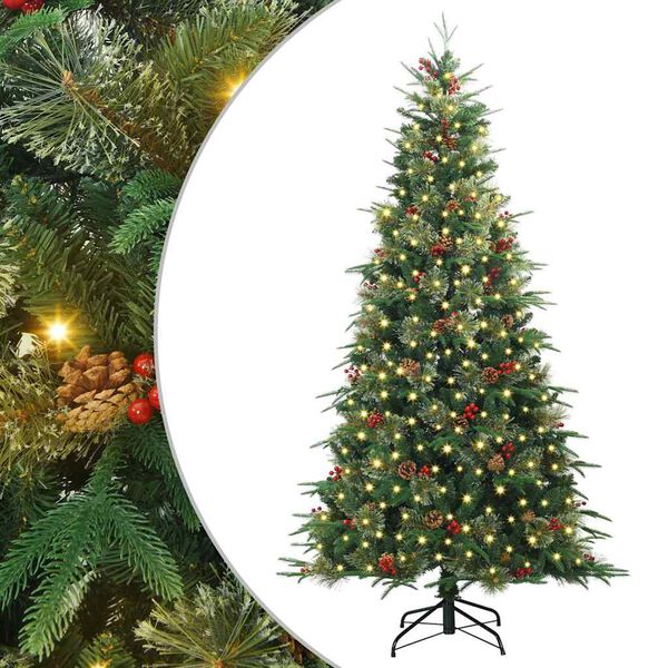 vidaXL Sapin de Noël Artificiel à Branches Articulées Vert 240 cm