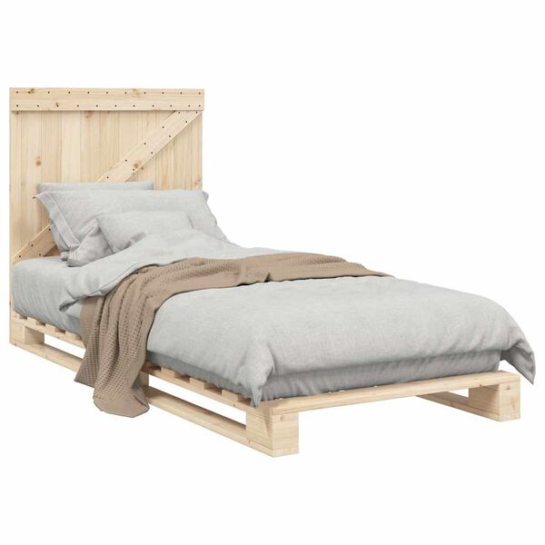 vidaXL Cadre de lit sans matelas avec t&ecirc;te de lit 90x200 cm