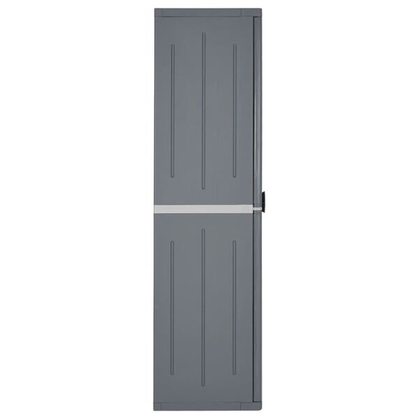 vidaXL Armoire de rangement de jardin gris 65x45x172 cm PP rotin