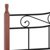 vidaXL Cadre de lit sans matelas noir m&eacute;tal bois ch&ecirc;ne 200x200 cm