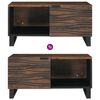 vidaXL Table basse Marron et Noir 80 x 50 x 40 cm Bois d'acacia massif