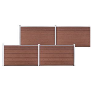 vidaXL Cl&ocirc;ture de jardin WPC 699x106 cm Marron