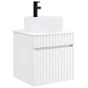 vidaXL Meuble de lavabo mural Blanc 49 x 44,5 x 65 cm