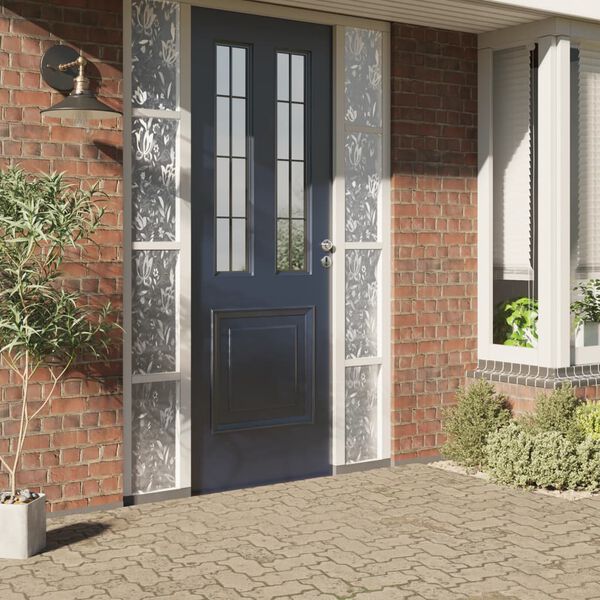 vidaXL Film pour fen&ecirc;tre d&eacute;poli motif de fleur 90x500 cm PVC