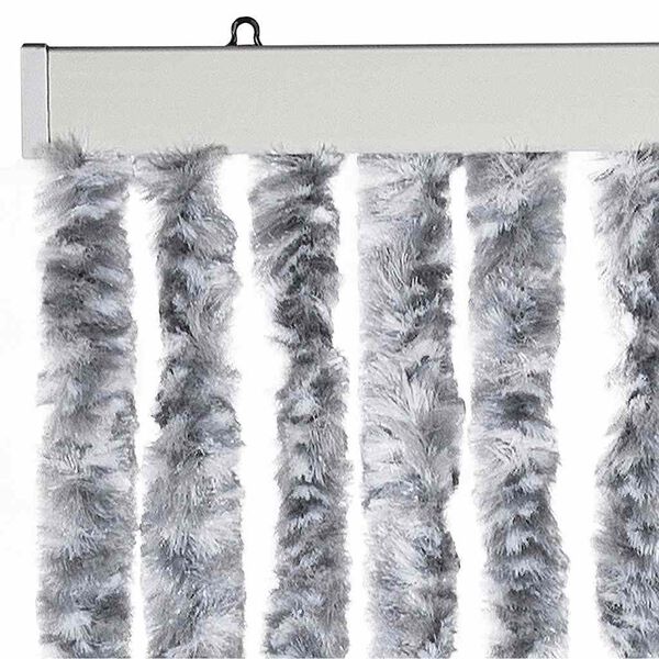 vidaXL Moustiquaire Blanc et gris 56x185 cm Chenille