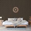 DUTCH WALLCOVERINGS Papier peint Geometric Noir et dor&eacute;